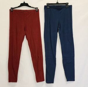 Charlotte Russe Maroon & Navy Leggings Bundle